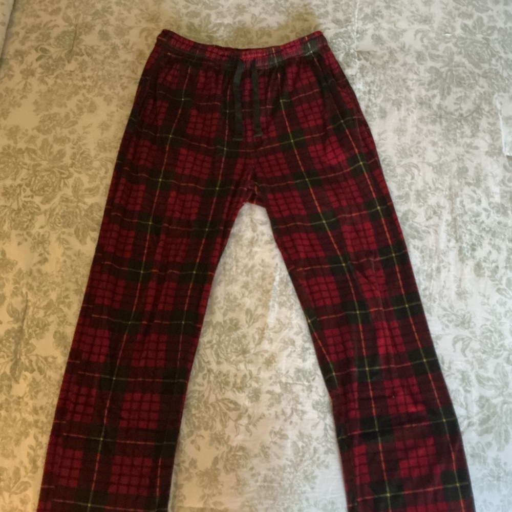Weatherproof Men's Red and Black Plaid Joggers